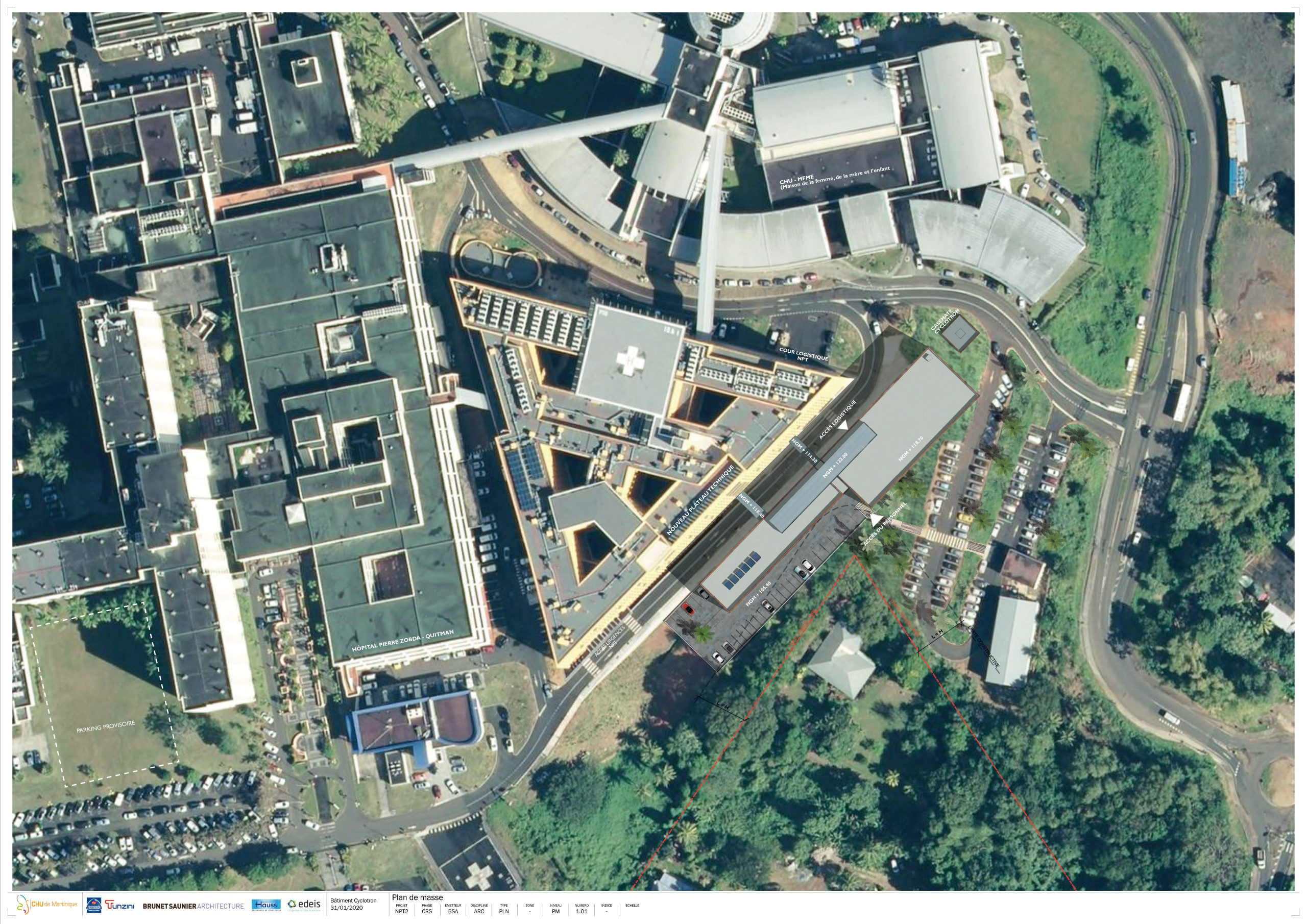 institut caribéen d'imagerie nucléaire, Brunet Saunier & associés, architecture, cyclotron, Martinique, Sogéa, santé, hôpital, Edeis, Hauss, Playtime, 11H45, CHU